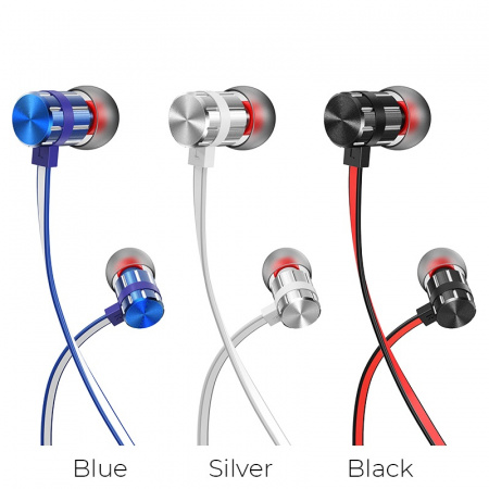 Проводные наушники BOROFONE BM48 Acoustic, Jack 3.5mm, 1.2 м, Черный, контроллер с микрофоном