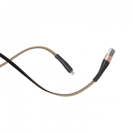 Кабель hoco U39 Slender USB - micro USB, 1.2 м черно-золотой