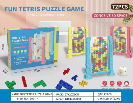 Конструктор тетрис 3D 72 детали Fun Tetris Puzzle Game